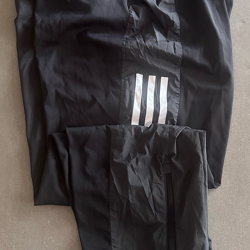 adidas Black Joggers with White Stripes